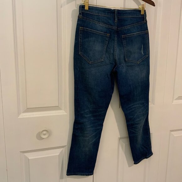 Gap Best Girlfriend Super High Rise Distressed Stretch Ankle Jeans Size 27 - Picture 9 of 11